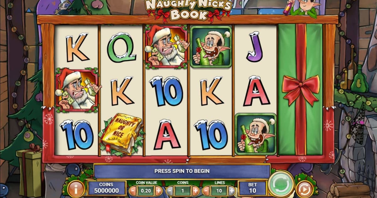 Erleben Sie Play'n Gos neueste weihnachtliche Spielautomaten: Naughty Nick's Book